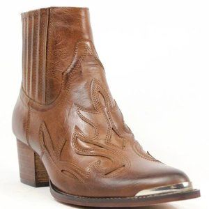 Whiskey - Cowboy Ankle Booties Narrow Boot